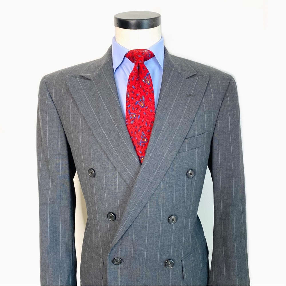 VINTAGE Polo University Club Double Breasted Blazer 38